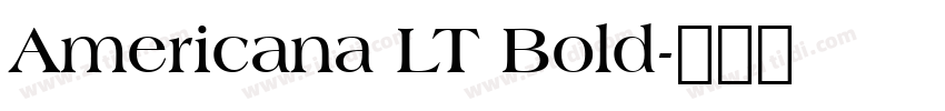 Americana LT Bold字体转换